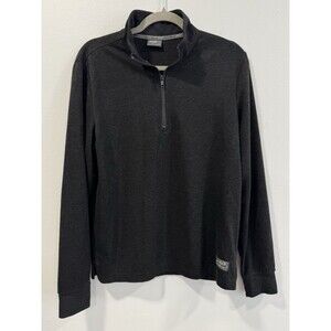 Eddie Bauer Lounge Mens Sz Small  1/4 Zip Pullover Sweater SOFT Knit Gray